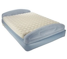 Aerobed Elevated Queen Size Sleigh Bed with Cushion Top headboard and footboard