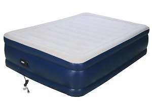 Airtek Raised Flocked Air Bed with Build-In Pump, Full