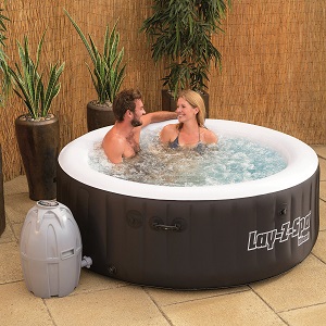 Bestway Lay-Z-Spa Miami Inflatable Portable Hot Tub with Bubble jets for Health and Relaxation