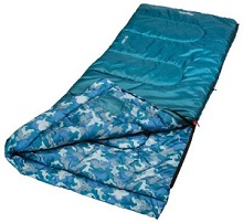 Coleman Boys Youth Rectangle Blue Camo Sleeping Bags