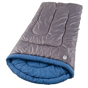 Coleman White Water Large Cool Weather Sleeping Bag with cotton flannel lining
