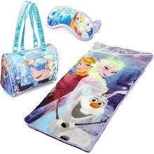 Sofia the First 3 pc Disney Frozen Sleepover Set Sleeping / Slumber Nap Mat Overnight Bag with Purse and Eye Mask for girls.