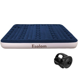 Esolom Air Beds King Size Air Mattress with Built-in Pump.