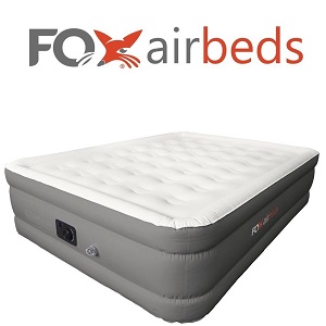 Box Airbeds Inflatable Bed King Size Plush High Rise Air Mattress with Built-in Pump.