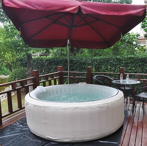 Homax Inflatable 6 Person Portable Hot Tub with 130 air jets