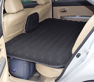 Inflatable Air Bed Mattress for Car, SUV Back Seat Deep Gray.