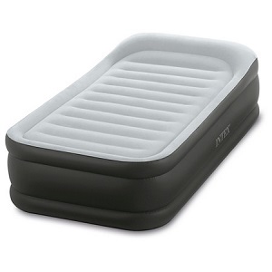 Intex Deluxe Pillow Rest Raised Airbed Mattress Inflatable Twin Bed with Built in Pillow.