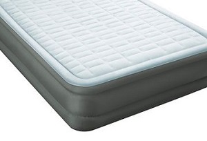 Intex 18" PremAire Airbed Mattress with Fiber Tech Construction, Twin Air Mattress Double High for Small Spaces and Extra Guest.