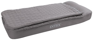 Intex Recreation Velvet Flocked Pattern Twin Size Air Bed and Sleeping Bag Combo.