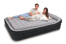 Intex Comfort Frame Headboard Airbed Kit, Queen air bed with removable inner mattress.