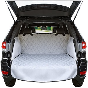 Deluxe Quilted and Padded SUV, Truck Cargo Interior Liner with side flaps on both sides for Dogs, Pets and Hauling.