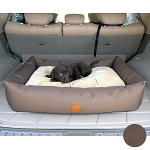 Travel Bed Dogs for SUV Tan, Portable Dog beds with bolster.