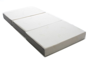 Milliard 4" Tri-Fold Foam Mattress with Ultra Soft Removable Cover with Non-Slip Bottom, Twin Size