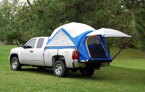 Napier Sportz Truck Tent and Air Mattress for your camping trip.