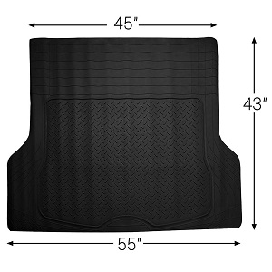 OxGord WeatherShield HD Heavy Duty Rubber Cargo Liner Mat, Trim-to-Fit for SUV Bed, Car, Van and Trucks, Made in the USA.