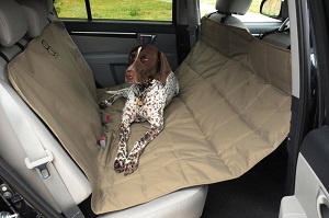 Sturdy Petego Dog, Pet Back Seat Car Protector Hammock, X-Large covers protecting your car, SUV back seat from dog hair, dirt and spills.