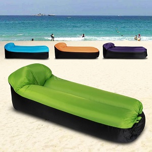 Portable Cmaping Inflatable Lounger Sofa Air Bed Sleeping Bag for Beach, Camping, Home Use.