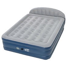 Soft Touch Serta Perfect Sleeper Queen Air Bed with Headboard and Electric Pump for Camping, In Home Use.