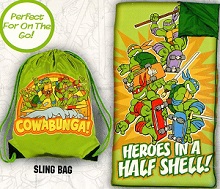 Teenage Mutant Ninja Turtles slumber bag set for sleepovers