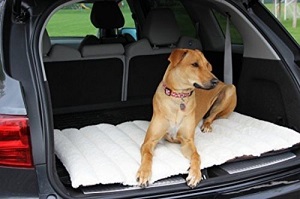 Cargo Area Padded Travel Dog Bed and Cargo Bed Liner for Car, Van, SUV Vehicles, mat rolls up easily.