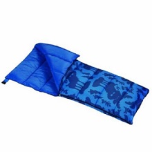 Sleeping Bag Kids Boys Moose Blue for 40 Degree Outdoor Camping.