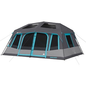 Ozark Trail 10-Person 2-Room xl Family Cabin Tent with Electrical Cord Access.