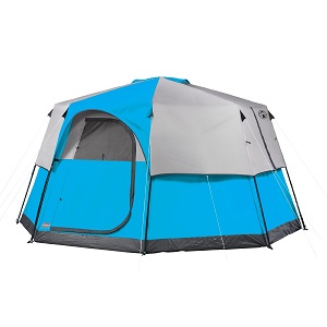 Coleman 13x13 Octagon Family Tall Camping Tent with two doors for escape