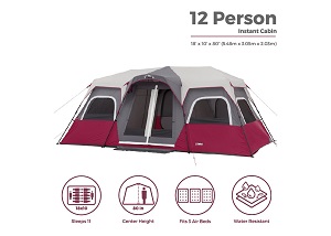 Core Equipment 12 Person Camping Tent with room dividers.