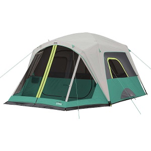 Core 6 Person Cabin Tent with Screen Room, fits 2 queen mattresses.