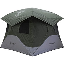 Gazelle Extra Large 4 Person Camping tent with two doors and six windows.