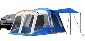 Sportz SUV Blue / Grey Tents with Screen Room, Rain Fly, Canopy that attach to SUVs.
