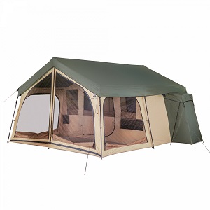 Family 14 person 2 Room camping tent lodge with Screen Porch, Room and Large Windows.