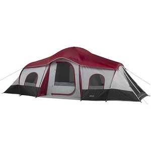 Ozark Trail 10 Person 3 Room XL Family Camping Tent with 6 Windows.