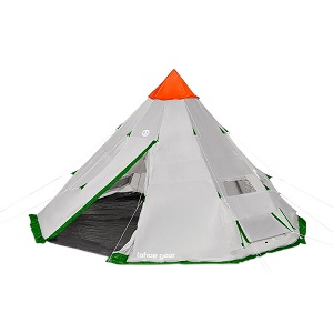 Tahoe Gear Bighorn extra large 12 person Teepee style cone shaped tent, sleeps 12.