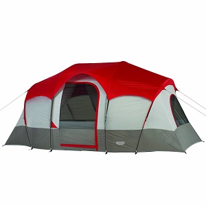 Wenzel Blue Ridge Family Tent with Room Divider for 2 Rooms, 7 Person and Large Rainfly.