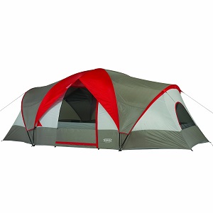 Big Wenzel Great Basin 10 Person, 3 room large camping tent with electrical access port.