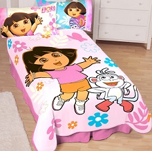 Dora and Boots Free Spirit Blanket for Little Girls