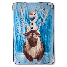 Disney Frozen Olaf Kids Character Blanket Twin Size.