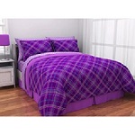 Full Bedding, Kids Latitude Purple Bed in a Bag for Girls.