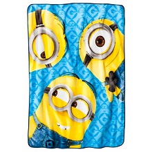 Cute Minions Throw Blanket, Kids Character Bedding.