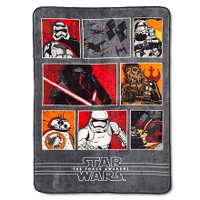 Star Wars The Force Awakens Plush Throw Blanket.