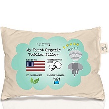 My Little North Star Toddler Pillow 100% Organic Cotton, Made in the USA, Washable unisex kids pillow.