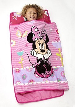 Minnie Mouse Toddler Rolled Nap Mat, Sweet as Minnie, Pink.