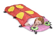 Melissa & Doug Mollie Ladybug Sleeping Bag for Kids Indoor Use.