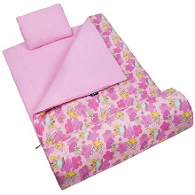 Wildkin Stay Warm Original Fairies Sleeping Bag for Girls - Pink, Indoor Use.