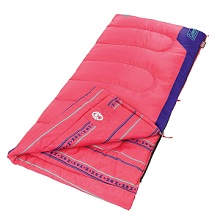 Coleman Kids 50 Degree Sleeping Bag in Pink.