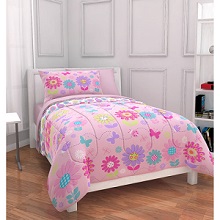 Mainstays Kids Daisy Floral Bed-in-a-Bag Bedding Set for Girls