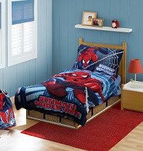 Marvel Spiderman Toddler Bedding Sets, Red and Blue for Boys