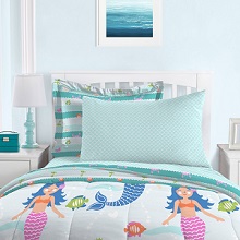 Mermaid Dreams Twin Bedding Set for girls.