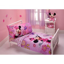 Minnie Mouse Flower Garden 4-piece Toddler Bedding Set for Girls